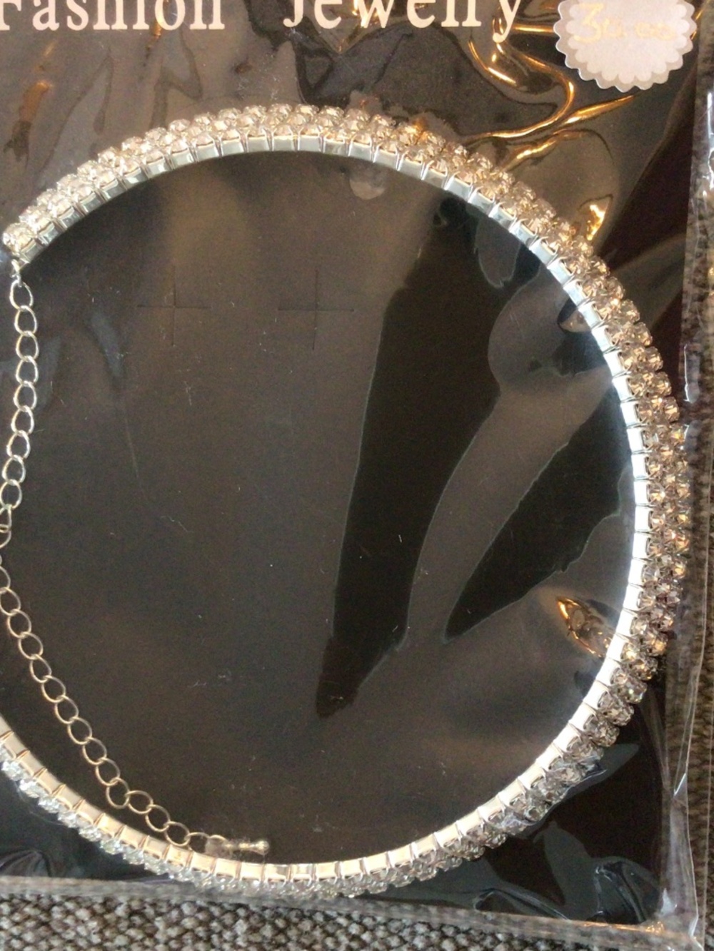 New women’s choker style rhinestone necklace